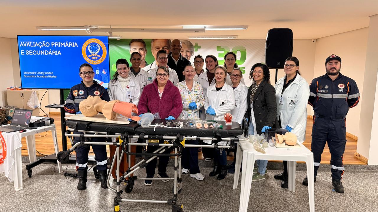 Noticia Destaque Equipe de Enfermagem do CISOP participa de capacitação em primeiros socorros promovida pelo NEP
